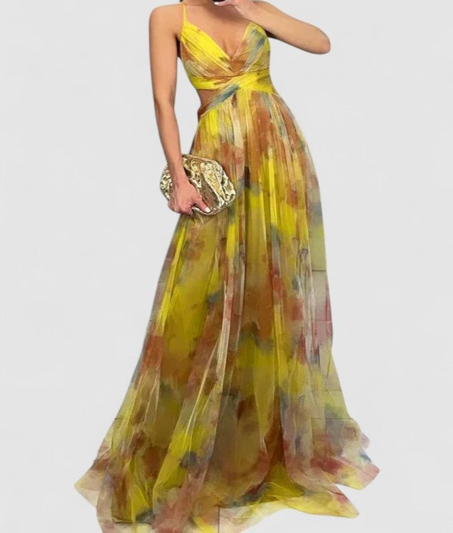 Aurora Evening Maxi Dress – Sheer Elegance in Motion