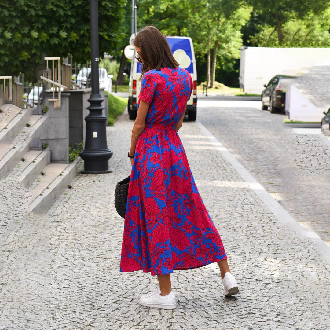 Amara Floral Wrap Maxi Dress – Effortless Summer Elegance
