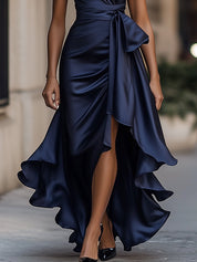 Diana Satin Halter Gown Dress