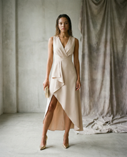 Alva Sleeveless Wrap Maxi Dress with Asymmetrical