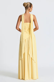 Anna Strapless Asymmetric Maxi Dress