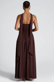 Anna Strapless Asymmetric Maxi Dress