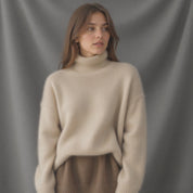 Vienna Oversized Cashmere Turtleneck Sweater