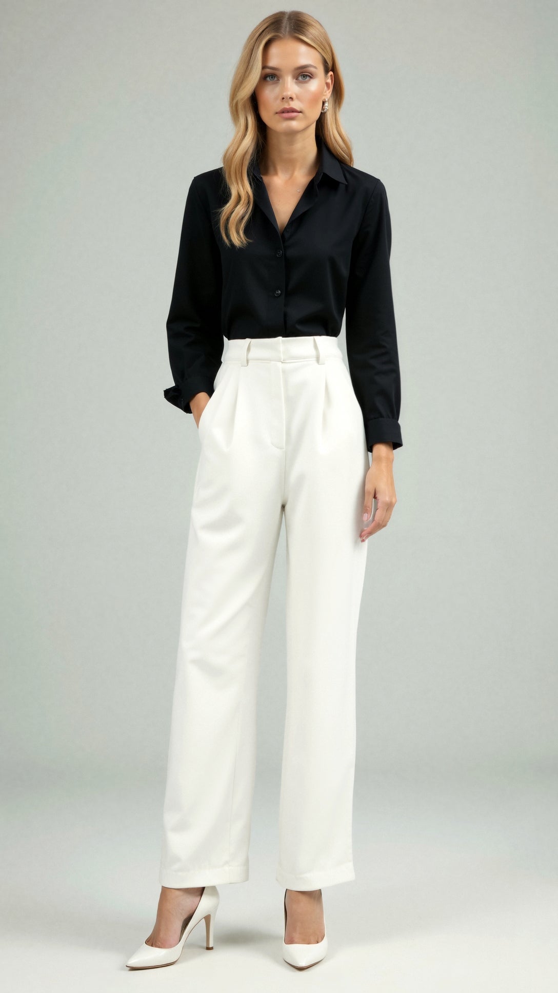 Claudine – High Waist Straight Leg Trousers