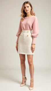 Stella – White Mini Skirt