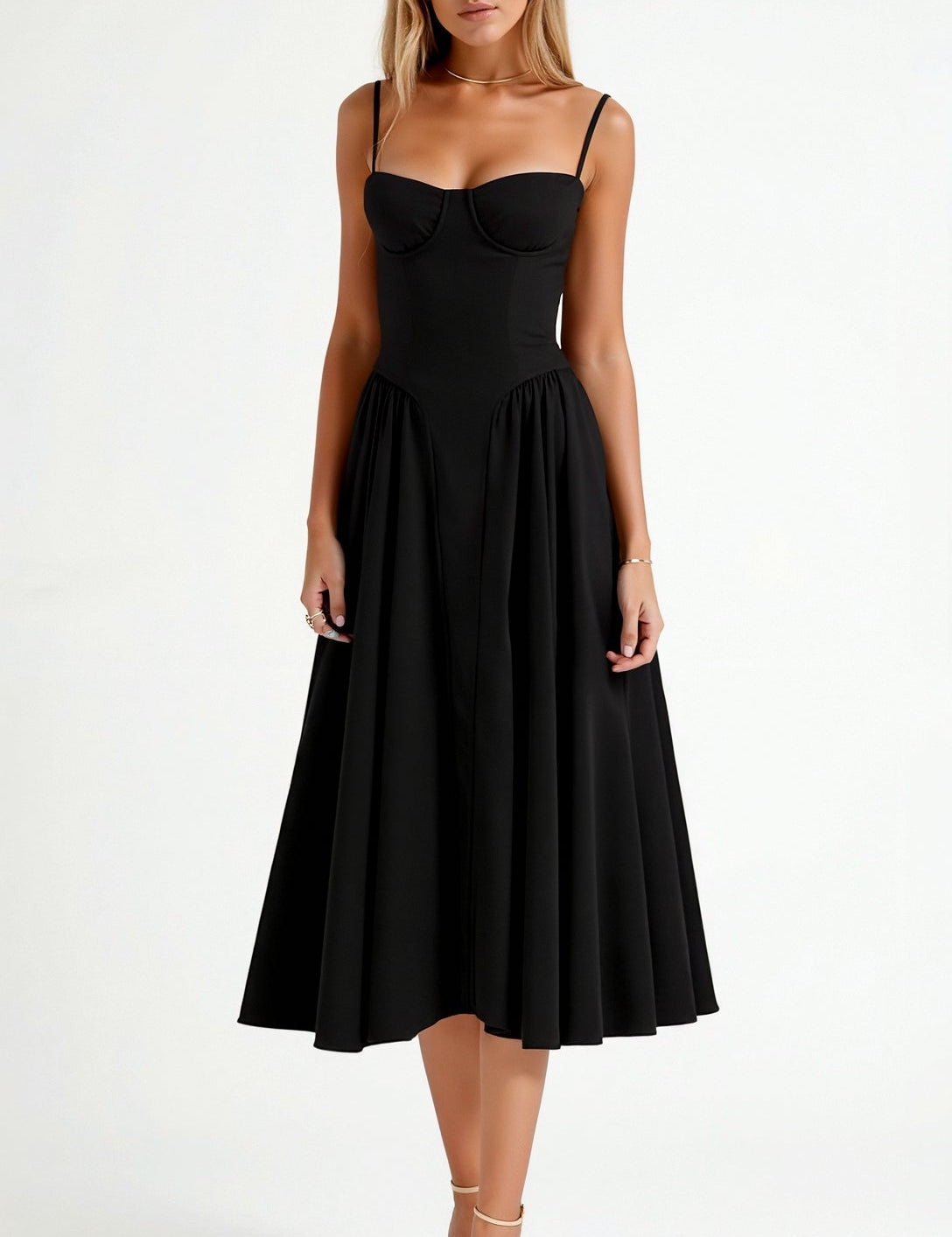 Camille – Corset Midi Dress