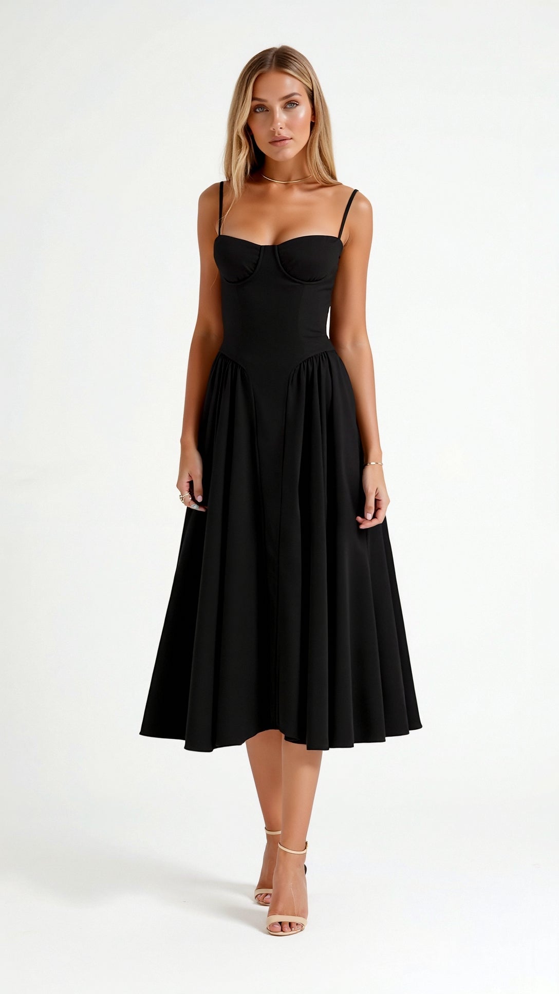 Camille – Corset Midi Dress