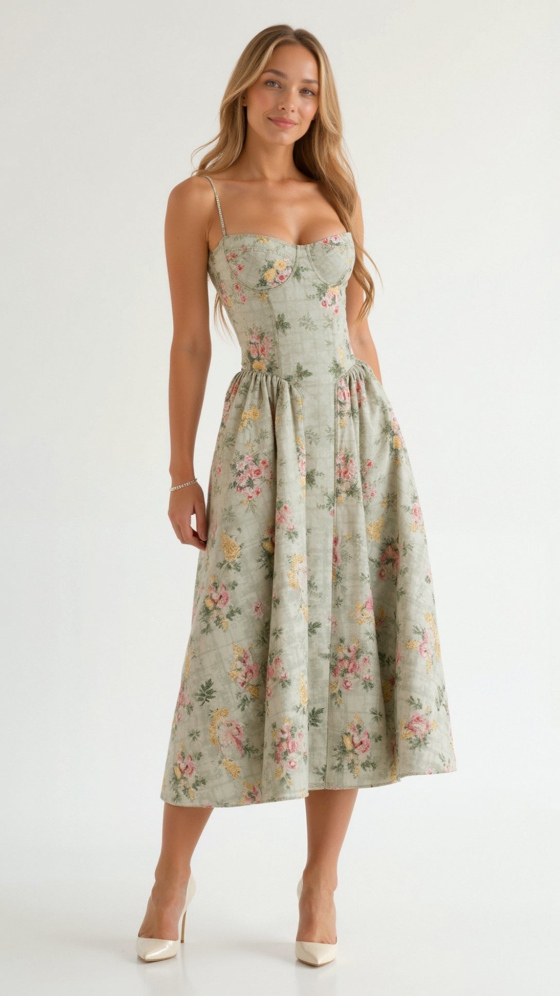 Camille – Corset Midi Dress