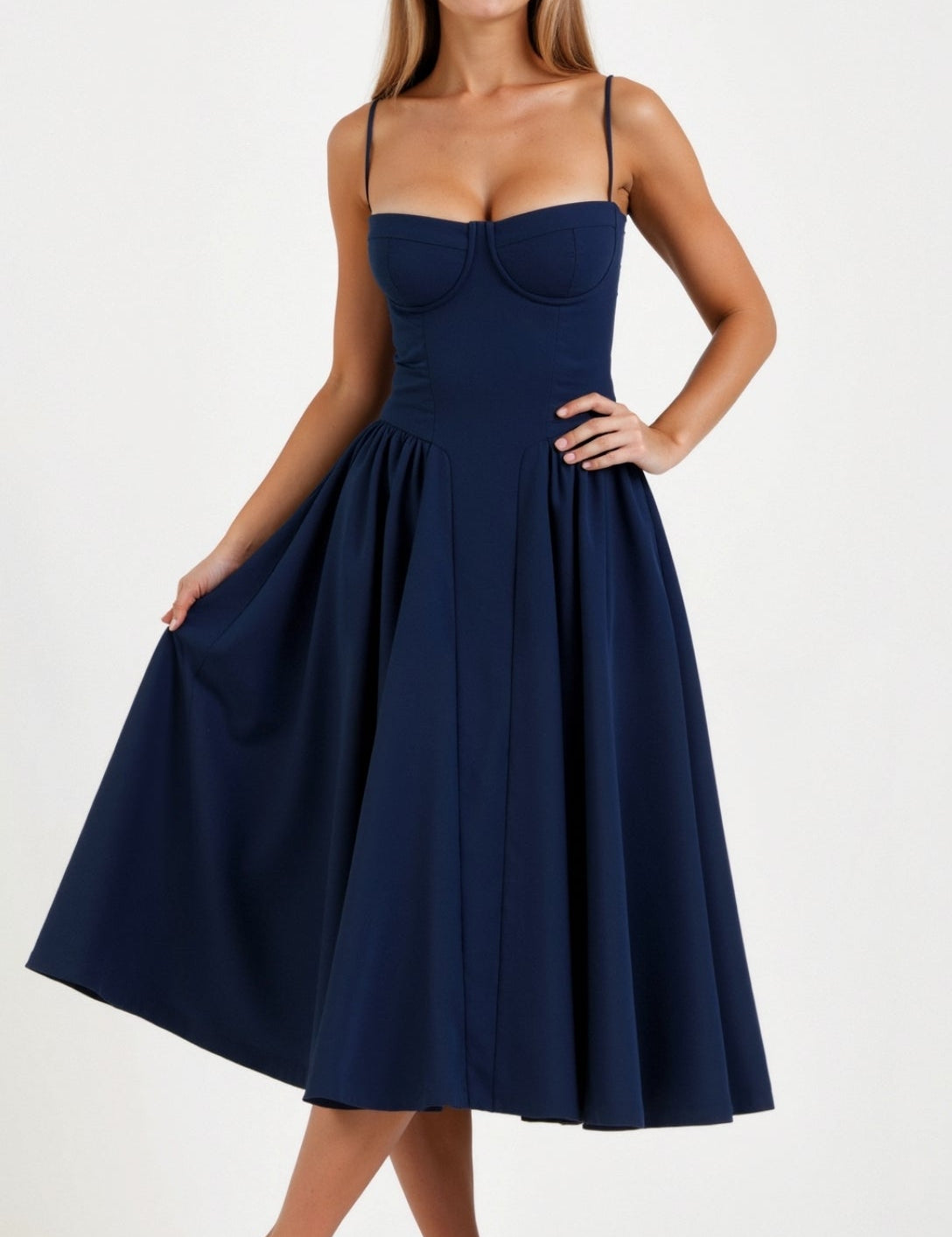 Camille – Corset Midi Dress