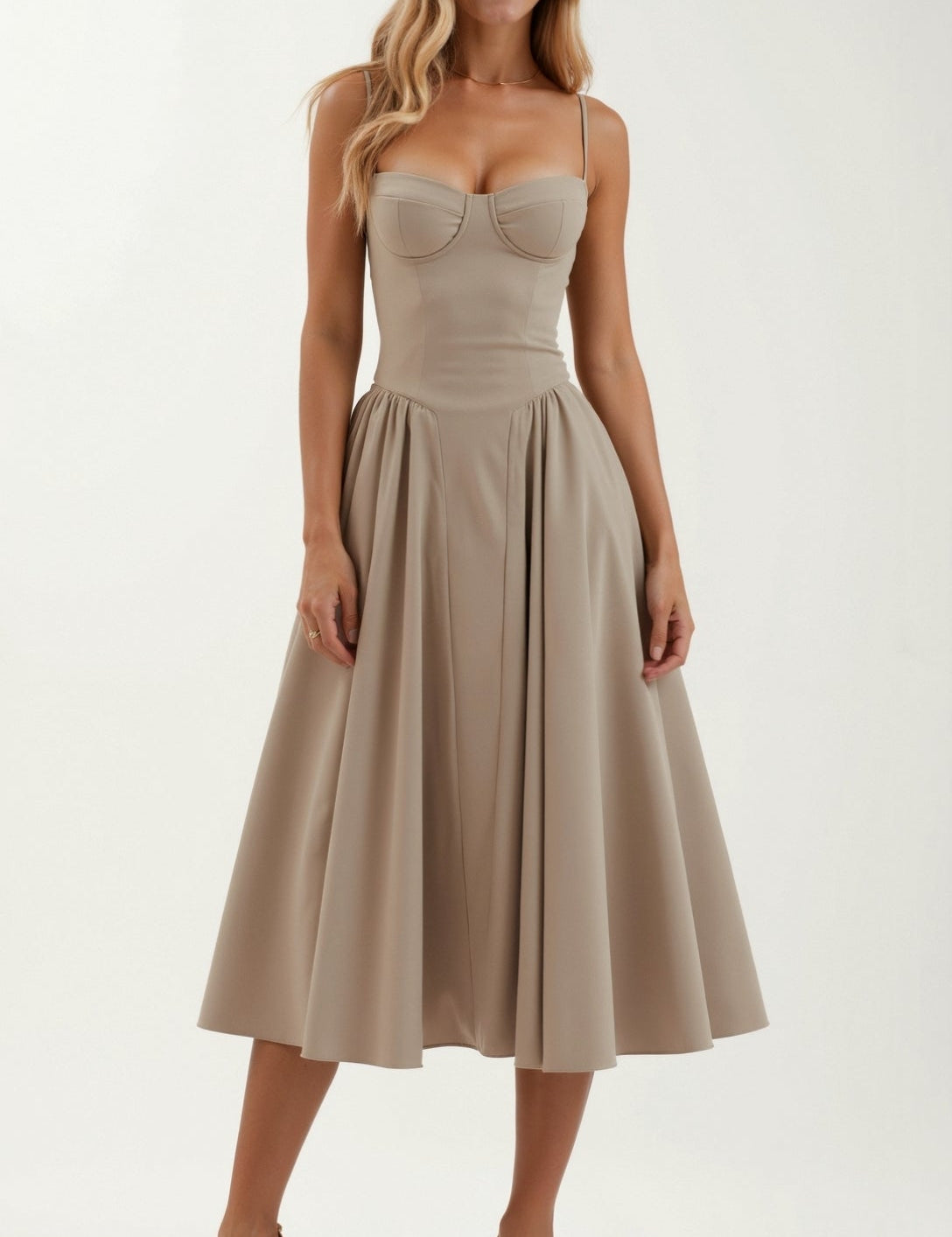 Camille – Corset Midi Dress