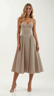 Camille – Corset Midi Dress