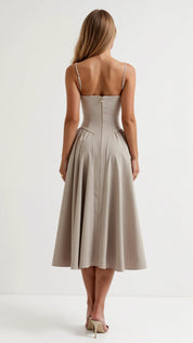 Camille – Corset Midi Dress