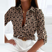 Isla Collared Blouse in Soft Polyester