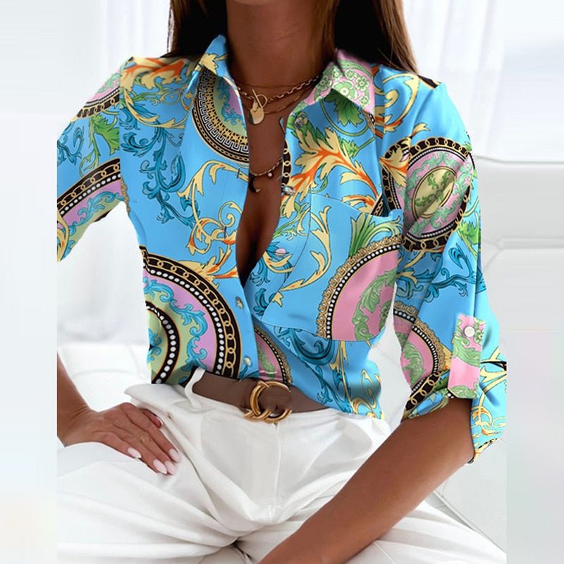 Isla Collared Blouse in Soft Polyester
