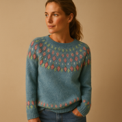 Aria Patterned Wool-Blend Jumper
