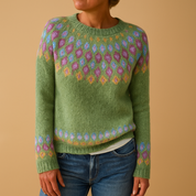 Aria Patterned Wool-Blend Jumper