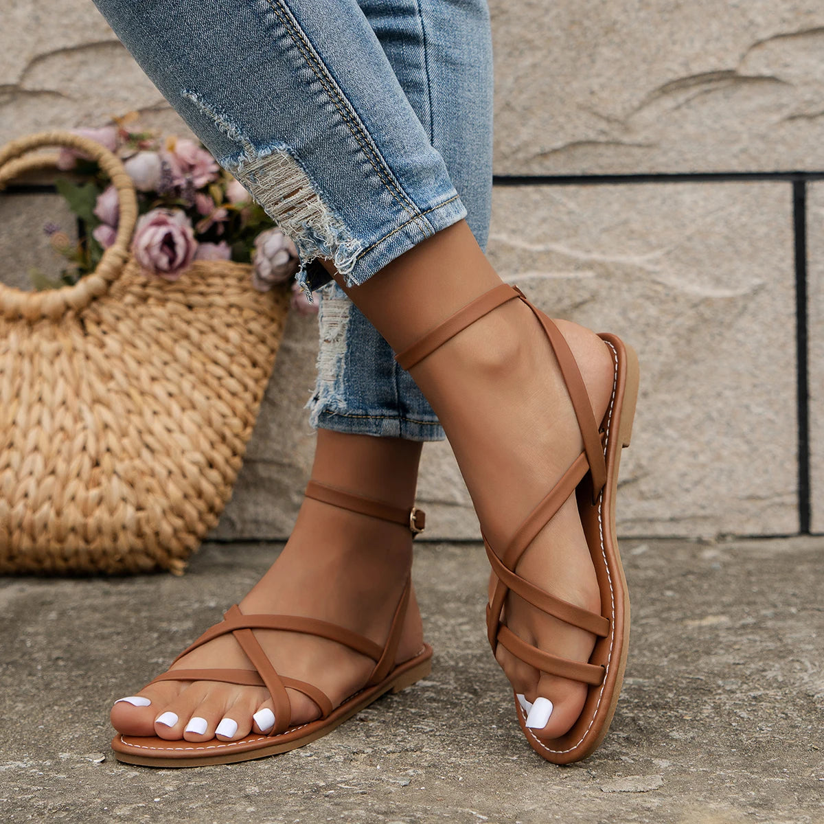 Women’s Criss-Cross Flat Sandals