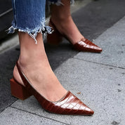 Livia Pointed Slingback Block Heels