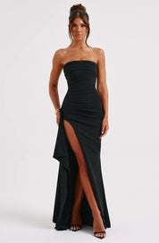 Tessa Strapless Draped Maxi Dress