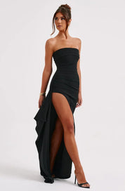 Tessa Strapless Draped Maxi Dress